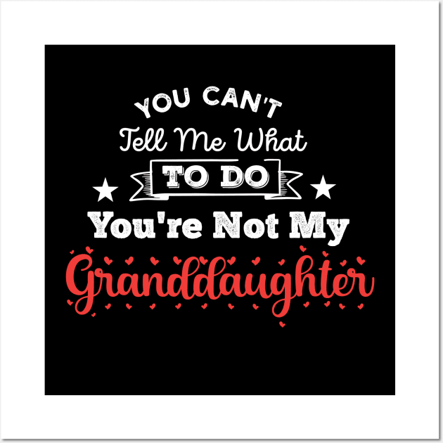 You Can't Tell Me What To Do You're Not My Granddaughter Wall Art by Gaming champion